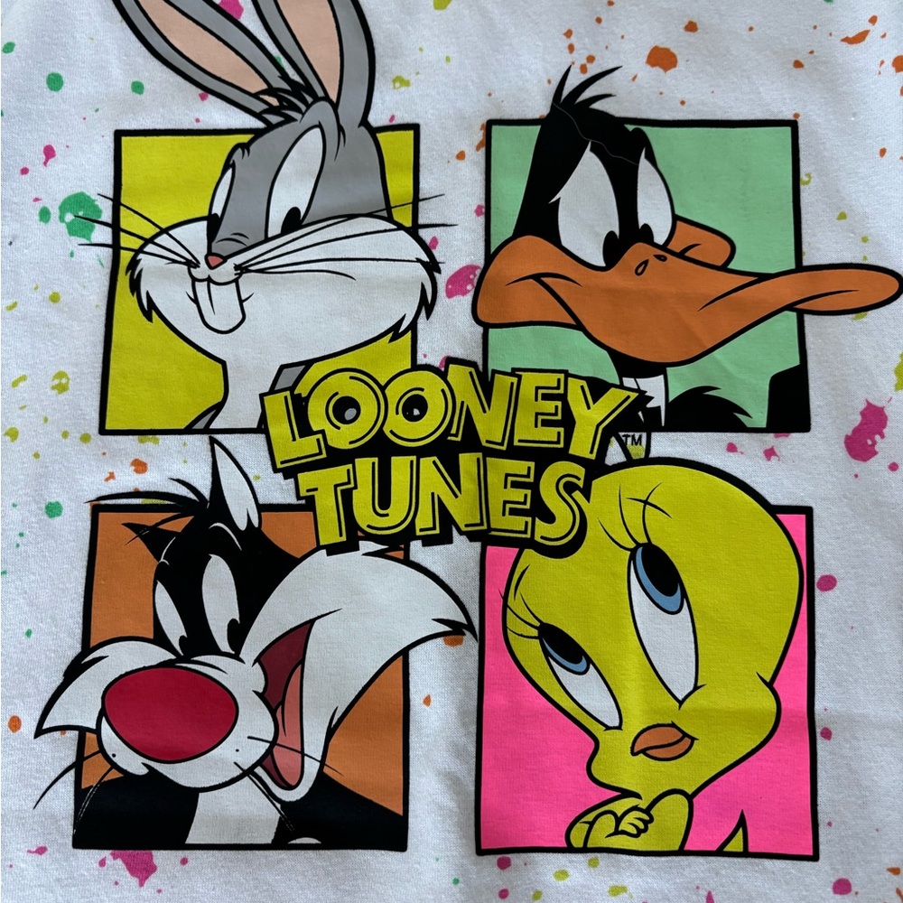 Warner Bros. White Looney Tunes Kids Sweatshirt - Picture 2 of 5